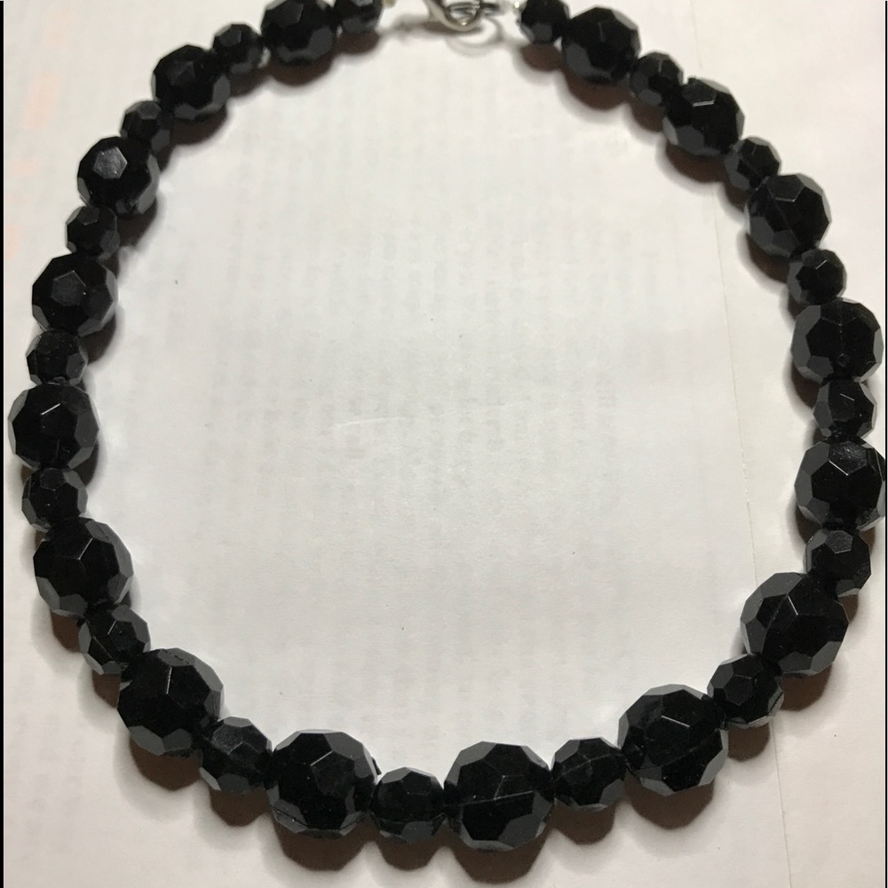 Volcanic lava beads necklace.